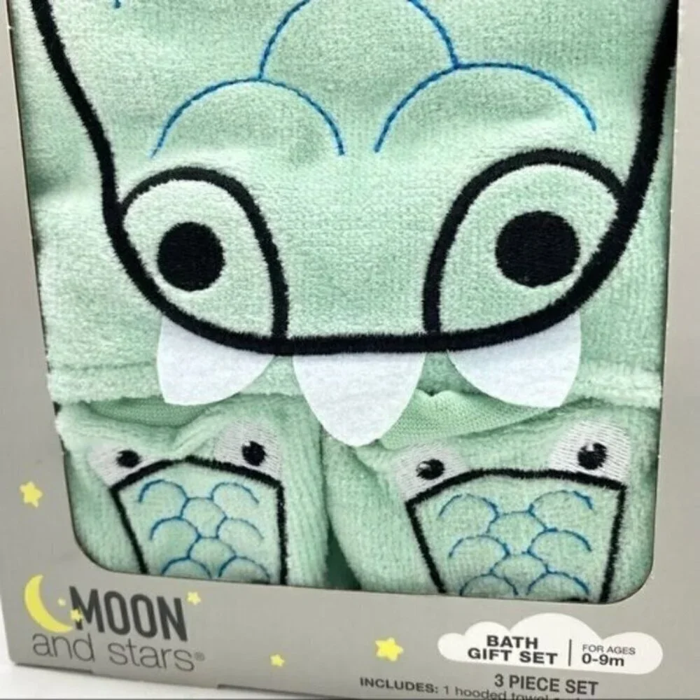 Alligator Crocodile Hooded Bath Towel Gift Set New